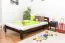 Kinderbett / Jugendbett Kiefer Vollholz massiv Nussfarben A5, inkl. Lattenrost - Abmessung 120 x 200 cm