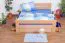 Doppelbett / Funktionsbett "Easy Premium Line" K6 inkl. 4 Schubladen und 2 Abdeckblenden 160 x 200 cm Buche Vollholz massiv Natur