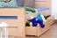 Doppelbett / Funktionsbett "Easy Premium Line" K6 inkl. 4 Schubladen und 2 Abdeckblenden 160 x 200 cm Buche Vollholz massiv Natur