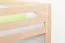 Etagenbett / Spielbett David Buche massiv natur mit Rutsche, inkl. Rollrost - 90 x 200 cm, teilbar
