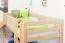 Etagenbett / Spielbett David Buche massiv natur mit Rutsche, inkl. Rollrost - 90 x 200 cm, teilbar