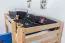 Etagenbett L-Form  90 x 200 cm | Buche massiv | natur lackiert | mit Regal | inkl. Rollrost | umbaubar in Einzelbetten