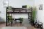 Hochbett 90 x 190 cm, "Easy Premium Line" K22/n, Buche Massivholz Schokobraun, teilbar