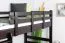 Hochbett 90 x 190 cm, "Easy Premium Line" K22/n, Buche Massivholz Schokobraun, teilbar