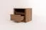 Nachtkästchen Selun 22, Farbe: Eiche Dunkelbraun - Abmessungen: 45 x 50 x 43 cm (H x B x T)