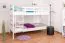 Etagenbett für Erwachsene "Easy Premium Line" K21/n, Kopf- und Fußteil gerundet, Buche Vollholz massiv Weiß - 90 x 200 cm (B x L), teilbar