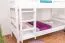 Etagenbett für Erwachsene "Easy Premium Line" K21/n, Kopf- und Fußteil gerundet, Buche Vollholz massiv Weiß - 90 x 200 cm (B x L), teilbar