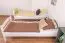 Etagenbett für Erwachsene "Easy Premium Line" K21/n, Kopf- und Fußteil gerundet, Buche Vollholz massiv Weiß - 90 x 200 cm (B x L), teilbar