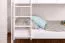Stockbett für Erwachsene "Easy Premium Line" K20/n, Kopf- und Fußteil gerade, Buche Vollholz massiv Weiß - 90 x 200 cm (B X L), teilbar