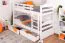 Stockbett für Erwachsene "Easy Premium Line" K18/n inkl. 2 Schubladen und 2 Abdeckblenden, Kopfteil mit Löchern, Buche Vollholz massiv Weiß - 90 x 200 cm, (B x L) teilbar
