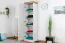 Wohnzimmer- Schrank schmal, Farbe: Kiefer Weiß / Braun - 187 x 57 x 39 cm (H x B x T)