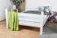 Etagenbett / Stockbett 160 x 190 cm "Easy Premium Line" K24/n, Kopf- und Fußteil gerade, Buche Massivholz weiß lackiert, teilbar