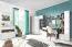 Jugendzimmer - Regal Lede 04, Farbe: Grau / Eiche / Weiß - Abmessungen: 190 x 60 x 40 cm (H x B x T)