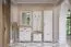 Garderobe Cuenca 08, Farbe: Eiche / Weiß - Abmessungen: 138 x 60 x 6 cm (H x B x T)