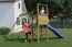Kinderspielturm / Spielanlage Anton inkl. Doppelschaukel und Wellenrutsche FSC®