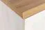 Kommode Badile 02, Farbe: Kiefer Weiß / Braun - 98 x 127 x 46 cm (H x B x T)
