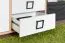 Kommode 26, Farbe: Buche / Weiß - 134 x 86 x 37 cm (H x B x T)