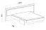 Doppelbett "Andenne" 01, Weiß / Walnuss - Abmessungen: 160 x 200 cm