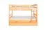 Stockbett 90 x 200 cm für Erwachsene "Easy Premium Line" K17/n inkl. Liegeplatz und 2 Abdeckblenden, Buche Massivholz Natur lackiert, teilbar