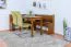 Eckbank Kiefer massiv Vollholz Eichefarben Rustikal Junco 243 - Abmessungen: 84 x 140 x 182 cm (H x B x T)