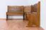 Eckbank Kiefer massiv Vollholz Eichefarben Rustikal Junco 243 - Abmessungen: 84 x 140 x 182 cm (H x B x T)