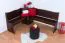 Eckbank Kiefer massiv Vollholz Walnussfarben Junco 243 - Abmessungen: 84 x 140 x 182 cm (H x B x L)