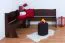 Eckbank Kiefer massiv Vollholz Walnussfarben Junco 243 - Abmessungen: 84 x 140 x 182 cm (H x B x L)