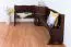 Eckbank Kiefer massiv Vollholz Walnussfarben Junco 243 - Abmessungen: 84 x 140 x 182 cm (H x B x L)