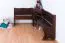 Eckbank Kiefer massiv Vollholz Walnussfarben Junco 243 - Abmessungen: 84 x 140 x 182 cm (H x B x L)