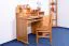 Schreibtisch Kiefer massiv Vollholz Erlefarben Junco 188 - Abmessungen: 106 x 120 x 57 cm (H x B x T)
