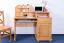 Schreibtisch Kiefer massiv Vollholz Erlefarben Junco 188 - Abmessungen: 106 x 120 x 57 cm (H x B x T)