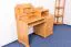 Schreibtisch Kiefer massiv Vollholz Erlefarben Junco 188 - Abmessungen: 106 x 120 x 57 cm (H x B x T)
