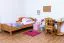 Kinderbett / Jugendbett Buche massiv Vollholz Erlefarben 113C, inkl. Lattenrost - 100 x 200 cm (B x L)