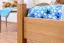 Kinderbett / Jugendbett Buche massiv Vollholz Erlefarben 113C, inkl. Lattenrost - 100 x 200 cm (B x L)