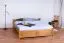 Doppelbett / Gästebett Kiefer massiv Vollholz Erlefarben 77C, inkl. Lattenrost - 180 x 200 cm (B x L)