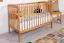 Gitterbett / Kinderbett Kiefer massiv Vollholz Erlefarben 103, inkl. Lattenrost - 60 x 120 cm (B x L) 