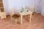 Esstisch 80x80 cm Kiefer massiv, Farbe: Natur