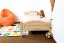 Kinderbett / Jugendbett Buche massiv Vollholz natur 113C, inkl. Lattenrost - 100 x 200 cm (B x L)