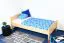 Kinderbett / Jugendbett Buche massiv Vollholz natur 113C, inkl. Lattenrost - 100 x 200 cm (B x L)