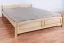 Doppelbett / Gästebett Buche massiv Vollholz natur 117, inkl. Lattenrost - 180 x 200 cm (B x L)