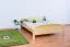 Kinderbett / Jugendbett Kiefer massiv Vollholz natur 87A, inkl. Lattenrost - 140 x 200 cm (B x L)