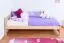 Kinderbett / Jugendbett Buche massiv Vollholz natur 117, inkl. Lattenrost - 100 x 200 cm (B x L)