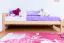 Kinderbett / Jugendbett Buche massiv Vollholz natur 117, inkl. Lattenrost - 100 x 200 cm (B x L)
