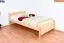 Kinderbett / Jugendbett Buche massiv Vollholz natur 117, inkl. Lattenrost - 100 x 200 cm (B x L)