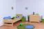 Kinderbett / Jugendbett Kiefer massiv Vollholz natur 72, inkl. Lattenrost - 80 x 200 cm (B x L)