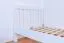 Einzelbett / Gästebett "Easy Premium Line" K8 inkl.1 Abdeckblende, 120 x 200 cm Buche Vollholz massiv weiß lackiert