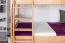 Stockbett für Erwachsene "Easy Premium Line" K18/h inkl. Liegeplatz und 2 Abdeckblenden, Kopfteil mit Löchern, Buche Vollholz massiv Natur - Liegefläche: 90 x 200 cm, teilbar