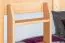 Stockbett für Erwachsene "Easy Premium Line" K18/n inkl. 2 Schubladen und 2 Abdeckblenden, Kopfteil mit Löchern, Buche Vollholz massiv Natur - Liegefläche: 90 x 200 cm, (B x L) teilbar
