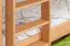 Stockbett für Erwachsene "Easy Premium Line" K19/n inkl. 2 Schubladen und 2 Abdeckblenden, Kopf- und Fußteil mit Löchern, Buche Vollholz massiv Natur - 90 x 200 cm (B x L), teilbar