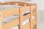 Stockbett für Erwachsene "Easy Premium Line" K19/n inkl. 2 Schubladen und 2 Abdeckblenden, Kopf- und Fußteil mit Löchern, Buche Vollholz massiv Natur - 90 x 200 cm (B x L), teilbar